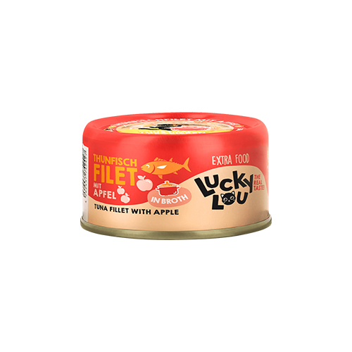 LUCKY LOU好運喵喵 鮮肉燉罐系列-鮪魚佐蘋果鮮肉燉罐_單一蛋白質 (幫助排毛)